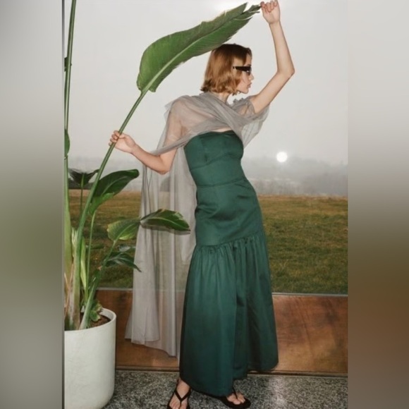 Zara Topstitched Midi Dress - Picture 16 of 17